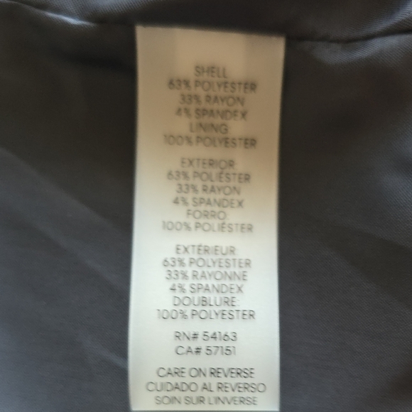 Calvin Klein Navy Pinstripe Blazer - Size 14 - Picture 8 of 10